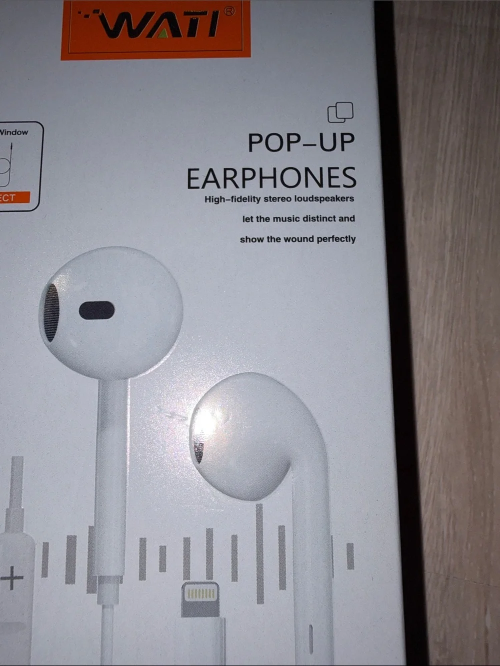 W-10 White Pop-Up Earphones with Lightning Connector